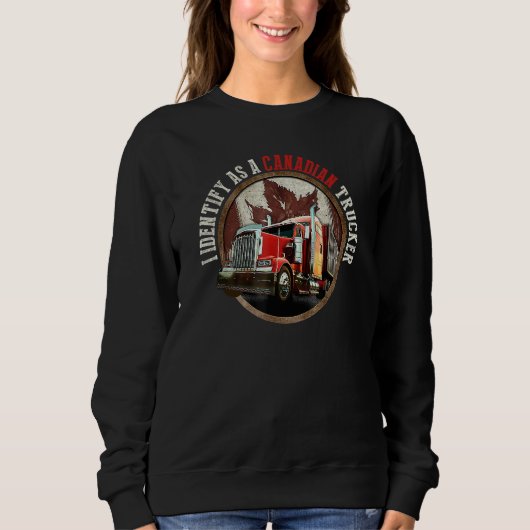Ik identificeer me als Canadese Trucker Support 20 Trui (Voorkant)