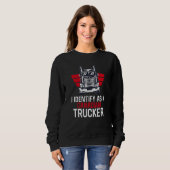 Ik identificeer me als Canadian Trucker Support Fr Trui (Voorkant volledig)