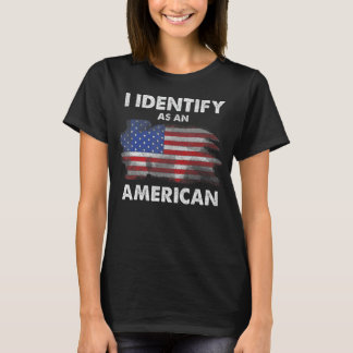Ik identificeer me als een Amerikaanse politiek vl T-shirt