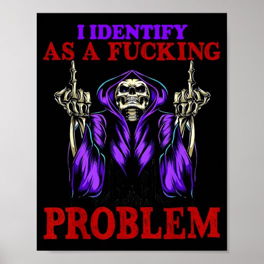 Ik identificeer me als een buitenlands probleem poster (Voorkant)