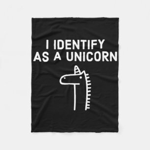 Ik identificeer me als een eenhoorn - Halloween Fleece Deken