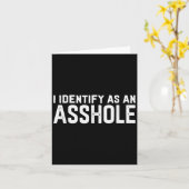 Ik Identificeer Me Als Een Gat Funny Sarcasme Meme Kaart (Gele Bloem)