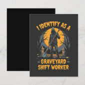 Ik identificeer me als een grafdienstmedewerker Ha Notitiekaartje (Voorkant / Achterkant)