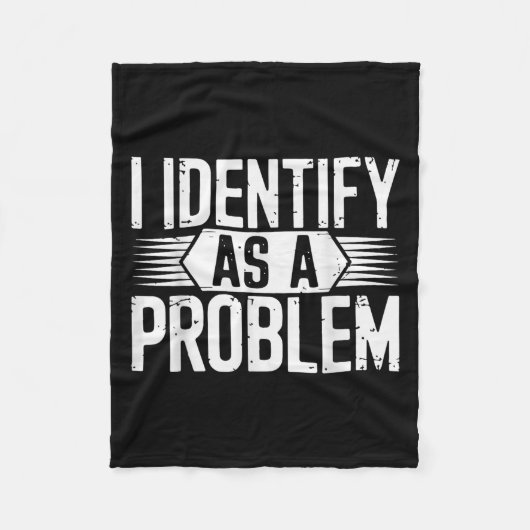 Ik identificeer me als een grappig sarcastisch pro fleece deken (Voorkant)