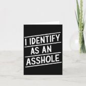 Ik identificeer me als een grappige sarcasme meme kaart (Voorkant)