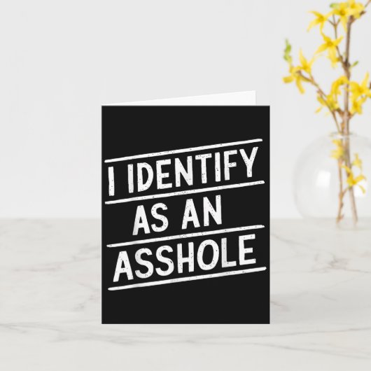 Ik identificeer me als een grappige sarcasme meme kaart (Gele Bloem)