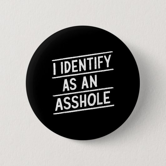 Ik identificeer me als een grappige sarcasme meme ronde button 5,7 cm (Voorkant)