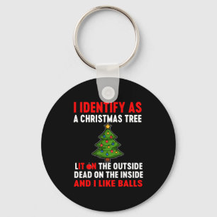 Ik Identificeer Me Als Een Kerstboom Verlicht Aan  Sleutelhanger