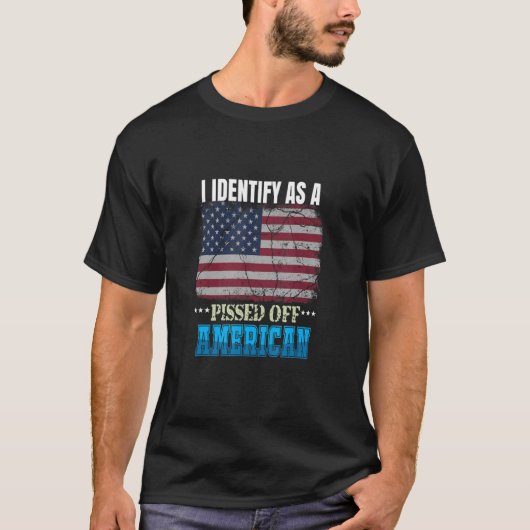 Ik identificeer me als een kwaad van de Amerikaans T-shirt (Voorkant)