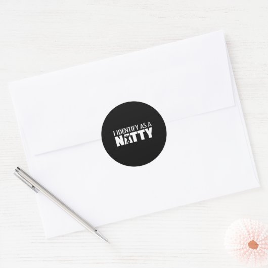 Ik identificeer me als een natty ronde sticker (Envelop)