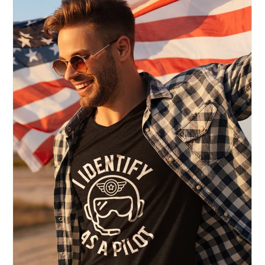 Ik identificeer me als een piloot, Humor, grappig  T-shirt