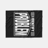 Ik identificeer me als een probleem - Grappige sar Fleece Deken (Voorkant (Horizontaal))