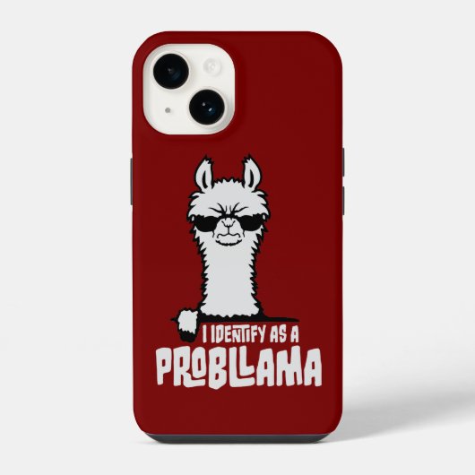 Ik Identificeer Me Als Een Probllama Cool Lama Pro iPhone Hoesje (Achterkant)