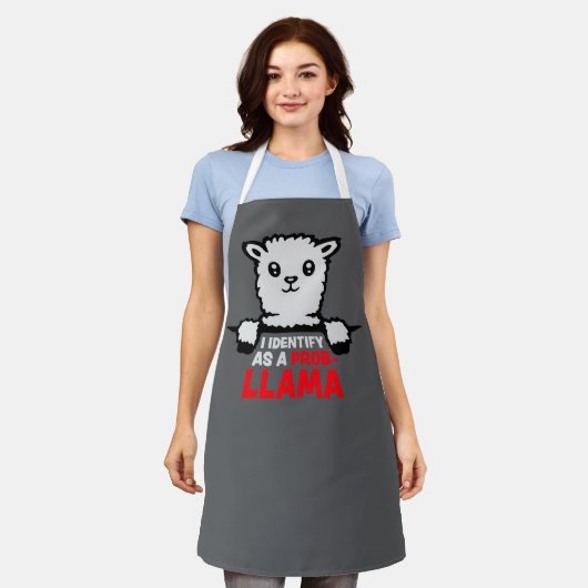 Ik Identificeer Me Als Een Probllama Cool Llama Pr Schort (Gedragen)