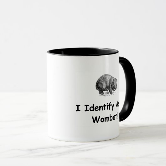 Ik identificeer me als een vrouw! mok (Voorkant rechts)