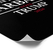 Ik identificeer me als Garbyge Vote Trump 2024 Fun Poster (Hoek)