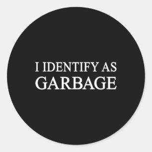 Ik identificeer me als Garge Trump Grappig Politie Ronde Sticker
