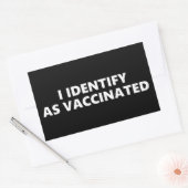 Ik Identificeer Me Als Gevaccineerd Rechthoekige Sticker (Envelop)
