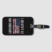 Ik identificeer me als niet-Biden patriottische Am Bagagelabel (Voorkant (horizontaal))