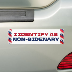IK IDENTIFICEER ME ALS NIET BIDENAIR, ANTI BIDEN G BUMPERSTICKER