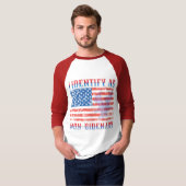 Ik identificeer me als niet-Bidenary American Flag T-shirt (Voorkant volledig)