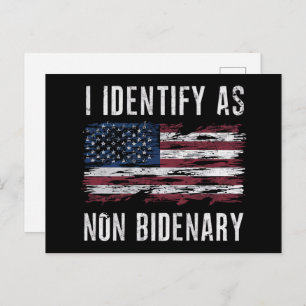 Ik identificeer me als niet-bidenary Patriot Ameri Briefkaart