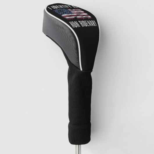 Ik identificeer me als niet-bidenary Patriot Ameri Golfheadcover (Schuin)