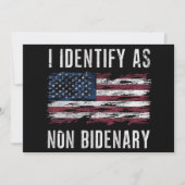 Ik identificeer me als niet-bidenary Patriot Ameri Kaart (Voorkant)