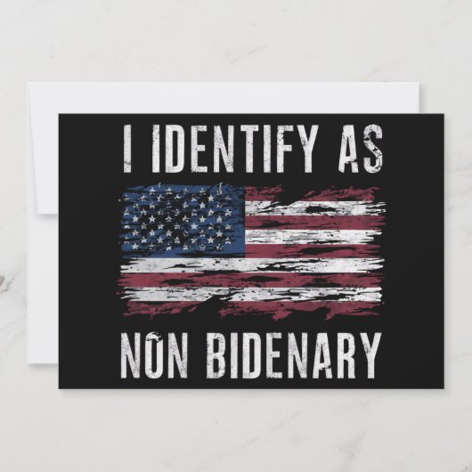 Ik identificeer me als niet-bidenary Patriot Ameri Kaart (Voorkant)