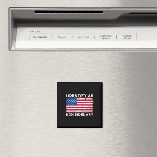 Ik identificeer me als niet-Bidenary Patriot Ameri Magneet (Insitu (Vaatwasser))