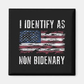 Ik identificeer me als niet-bidenary Patriot Ameri Magneet (Voorkant)