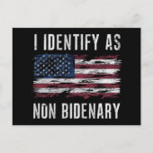 Ik Identificeer Me Als Niet-Bideniaanse Patriottis Briefkaart (Voorkant)