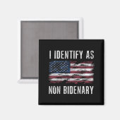 Ik Identificeer Me Als Niet-Bideniaanse Patriottis Magneet (Voorkant / Achterkant)