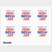 Ik identificeer me als niet-binair ronde sticker (Vel)