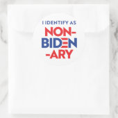 Ik identificeer me als niet-binair ronde sticker (Tas)