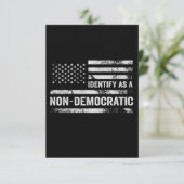 Ik identificeer me als niet-democratische Amerikaa Bedankkaart (Staand voorkant)