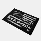 Ik identificeer me als niet-democratische Amerikaa Deurmat (Schuin)