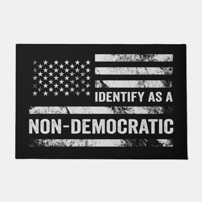 Ik identificeer me als niet-democratische Amerikaa Deurmat (Voorkant)