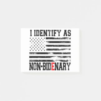 Ik identificeer me als niet-grenzeloos - anti-blok post-it® notes