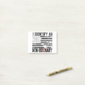Ik identificeer me als niet-grenzeloos - anti-blok post-it® notes (Op bureau)