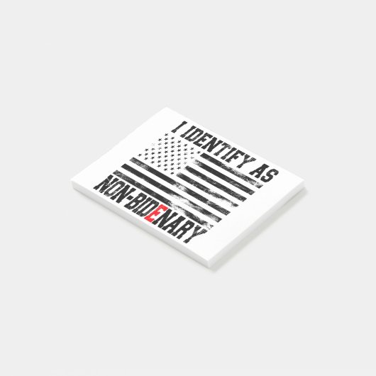 Ik identificeer me als niet-grenzeloos - anti-blok post-it® notes (Schuin)