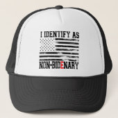 Ik identificeer me als niet-grenzeloos - anti-blok trucker pet (Voorkant)