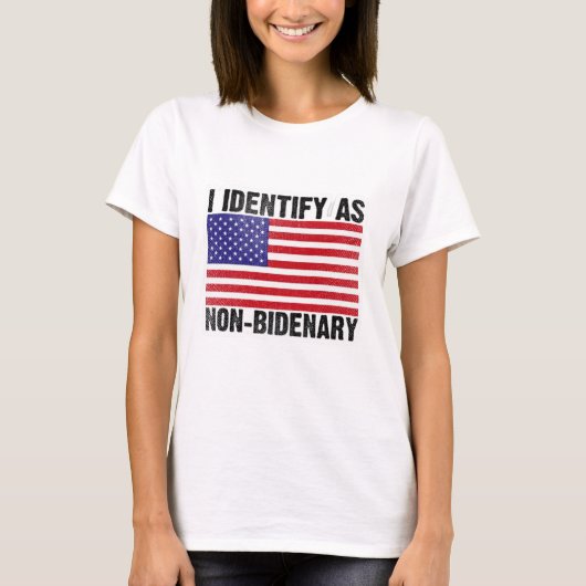 Ik identificeer me als niet-grenzeloze  Amerikaans T-shirt (Voorkant)