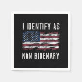 Ik identificeer me als non-Bideniaanse patriottisc Servet (Voorkant)