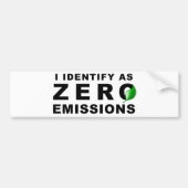Ik identificeer me als nul emissies bumpersticker (Voorkant)