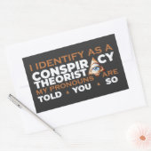 Ik identificeer me als samenzweringstheoristische rechthoekige sticker (Envelop)