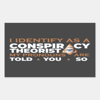 Ik identificeer me als samenzweringstheoristische  rechthoekige sticker