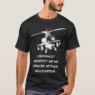 Ik identificeer me een Apache Attack Helikopter T-shirt