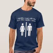Ik identificeer me met het Midden-Genderqueer niet T-shirt (Voorkant)