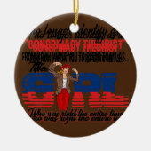 Ik identificeer me niet langer als complottheoreti keramisch ornament (Voorkant)